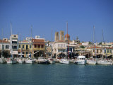 Yachts Moored in Harbour  Aegina Town  Aegina  Saronic Islands  Greek Islands  Greece  Europe