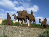 Silk Road Monument Near the Registan in Samarkand  Uzbekistan  Central Asia