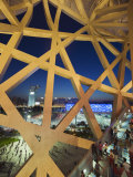 Looking Out to the Water Cube National Aquatics Center  Beijing  China