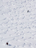 Skiers Making Early Tracks after Fresh Snow Fall at Alta Ski Resort  Salt Lake City  Utah  USA