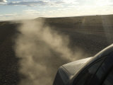 Dust Kicks Up from Behind of Car in Patagonia  on the Infamous Route 40  Southern Argentina
