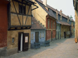 Old Painted Houses in Zlata Ulicka  in Prague  Czech Republic  Europe