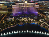 Aerial View of Belagio Hotel Casino on the Strip  Las Vegas  Nevada  USA