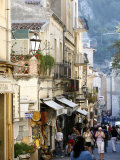 Street in Taormina  Sicily  Italy  Europe