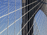 Detail of the Brooklyn Bridge  New York City  United States of America  North America