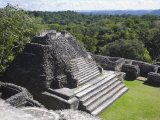 Plaza B Temple  Mayan Ruins  Caracol  Belize  Central America