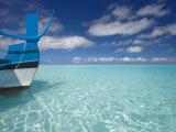Bow of Boat in Shallow Water  Maldives  Indian Ocean