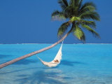Woman in Hammock  South Male Atoll  Maldives  Indian Ocean