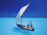 Sailing with Traditional Dhoni  North Male Atoll  Maldives  Indian Ocean