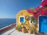 Colourful House in Santorini  Cyclades  Greek Islands  Greece  Europe