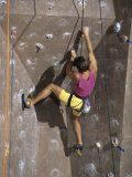 Man Wall Climbing Indoors