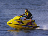 Teenage Boy Riding His Jetski