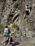 Rock Climbers Begin an Ascend