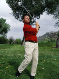 Male Golfer in Action