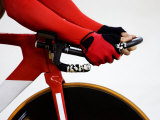 Detail of Cyclist Racing on the Velodrome Track  Athens  Greece