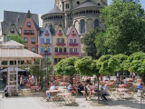 People in Square  Cologne  North Rhine Westphalia  Germany  Europe