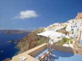 Terrace in Oia  Santorini  Cyclades  Greek Islands  Greece  Europe