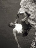 Man Rock Climbing  View from Above  New Paltz  New York  USA