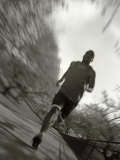 African American Male on a Training Run  New York  New York  USA