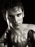 Man Working Out with Hand Wieghts  New York  New York  USA