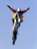 Motocross Rider Flying Through the Air