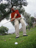 Male Golfer in Action