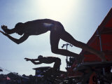 Start of Men's Swim Race  Santa Clara   California  USA
