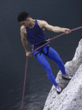Male Rock Climbing