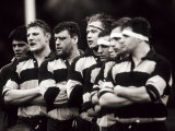 Men's Rugby Team Lined Up Prior to a Game  Paris  France