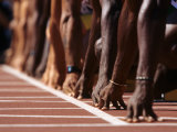 Detail of Hands at the Start of 100M Race