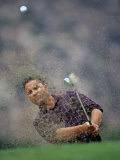 Golfer Blasting a Shot Out of a Sand Trap  San Diego  California  USA