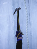 Man Ice Climbing  Detail of Equipment