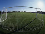 View of Soccer Field Through Goal