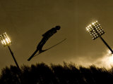 Ski Jumper in Action  Torino  Italy