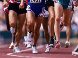 Detail of Runners Legs Competing in a Race