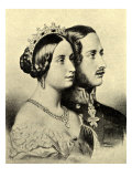 Queen Victoria and Prince Albert  Portraits in Profile