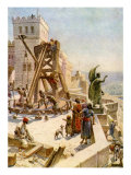 Uzziah (c 785 BCE) erects engines of war on the walls of Jerusalem  2 Chronicles 26 : 15