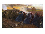 British troops fighting with the French to stop the first German onrush  Autumn 1914