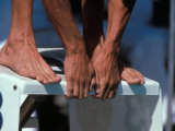 Detail of Swimmer at the Start of a Race