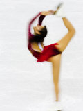 Blurred Action of Woman Figure Skater  Torino  Italy