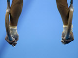 Male Gymnast Competing on Rings in Men's Qualification  2004 Olympic Summer Games  Athens  Greece  