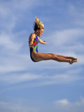 Women Diver Flying Through the Air  California  USA
