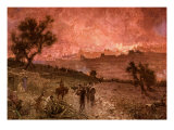 The destruction of Jerusalem by Nebuzar-Adan  sent by Nebuchadnezzar