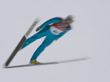 Ski Jumper in Action  Torino  Italy