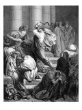 Jesus clears the buyers and sellers out of the temple