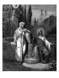 Jesus talks with the Samaritan woman at Jacob's well in the city of Sychar  John iv 1–4