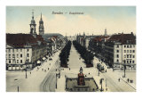 Dresden - view of the main street (Hauptstrasse)