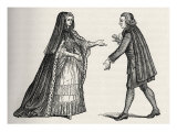 Clergy during the reign of Louis XV  French 18th abbess and abbot in outdoor clothes