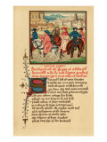 Canterbury pilgrims portrait - illuminated manuscript