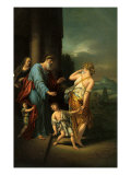 Abraham sending away Hagar and Ishmael as requested by his wife Sarah